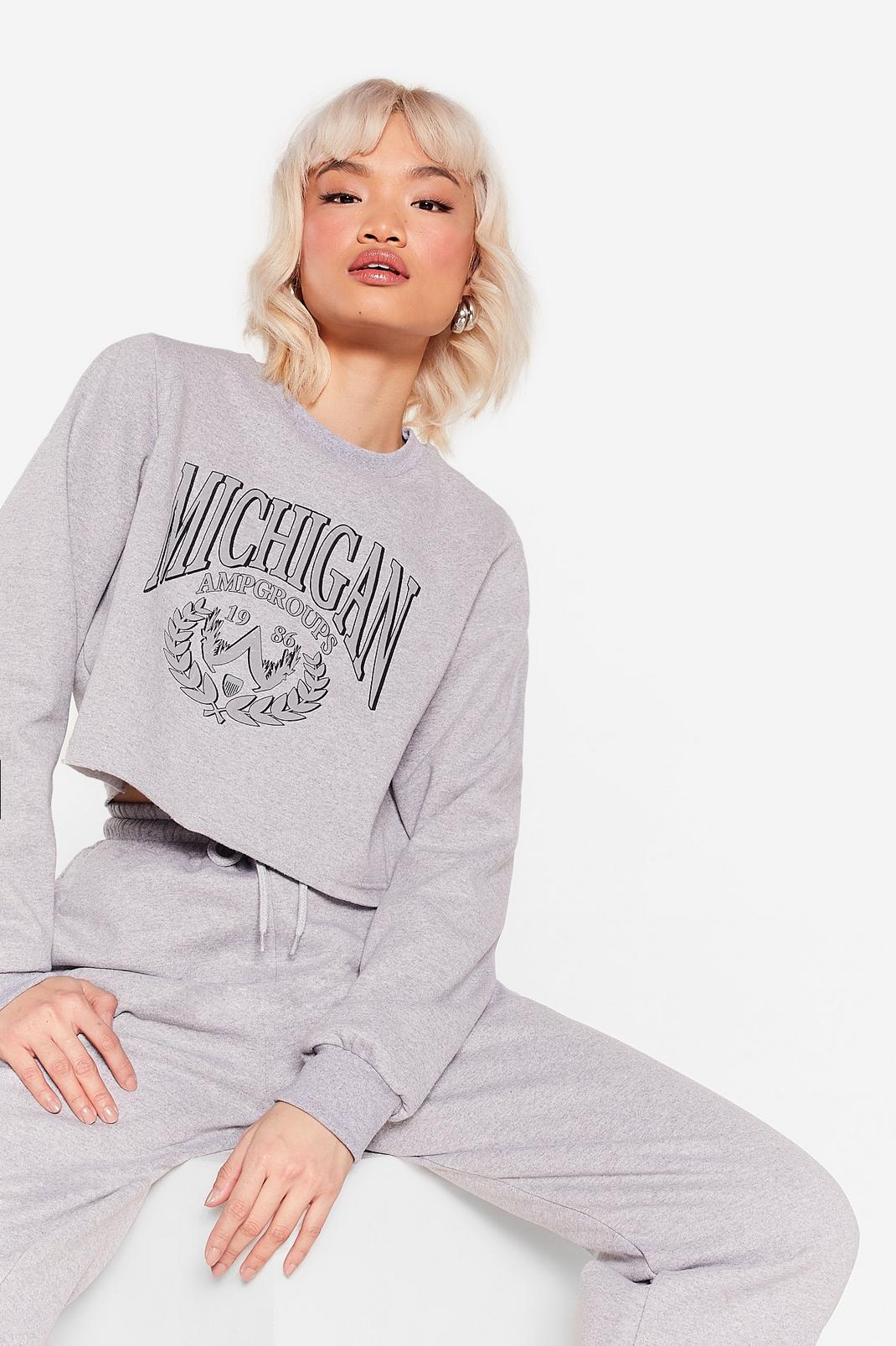 Petite Michigan Sweatshirt and Sweatpants Set | Nasty Gal